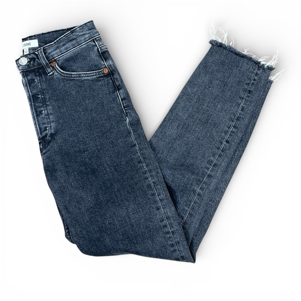 Re/Done Originals 90s High Rise Ankle Crop- Stoned Noir Size 26
